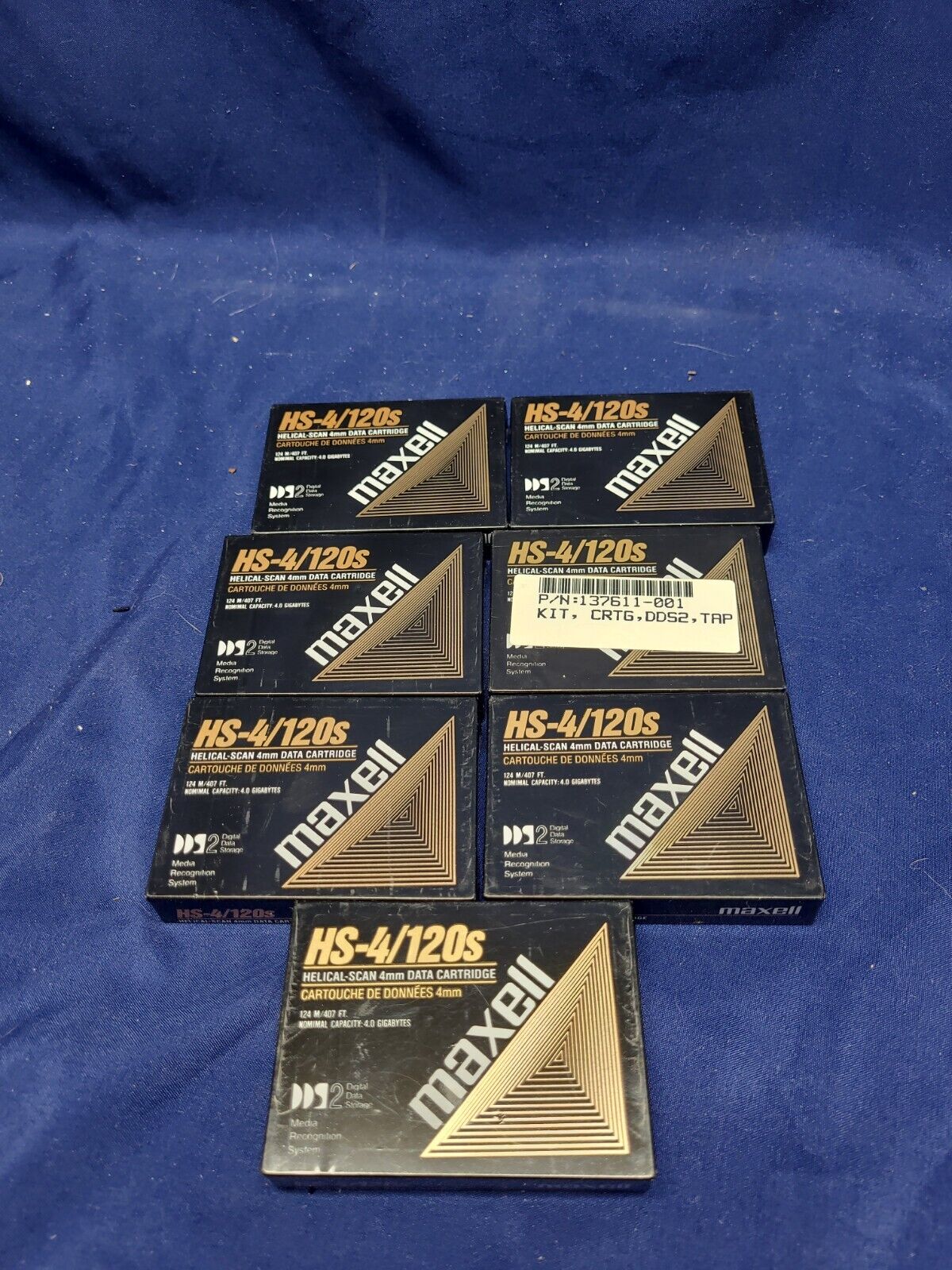 7 New Maxell  HS-4/120S 4mm DDS-120 DDS-2 4GB/8GB Data Tape Cartridges sealed  