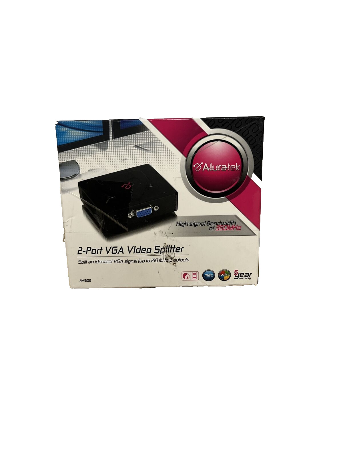 Aluratek 2/4-Port VGA Video Splitter AVS02/AVS04