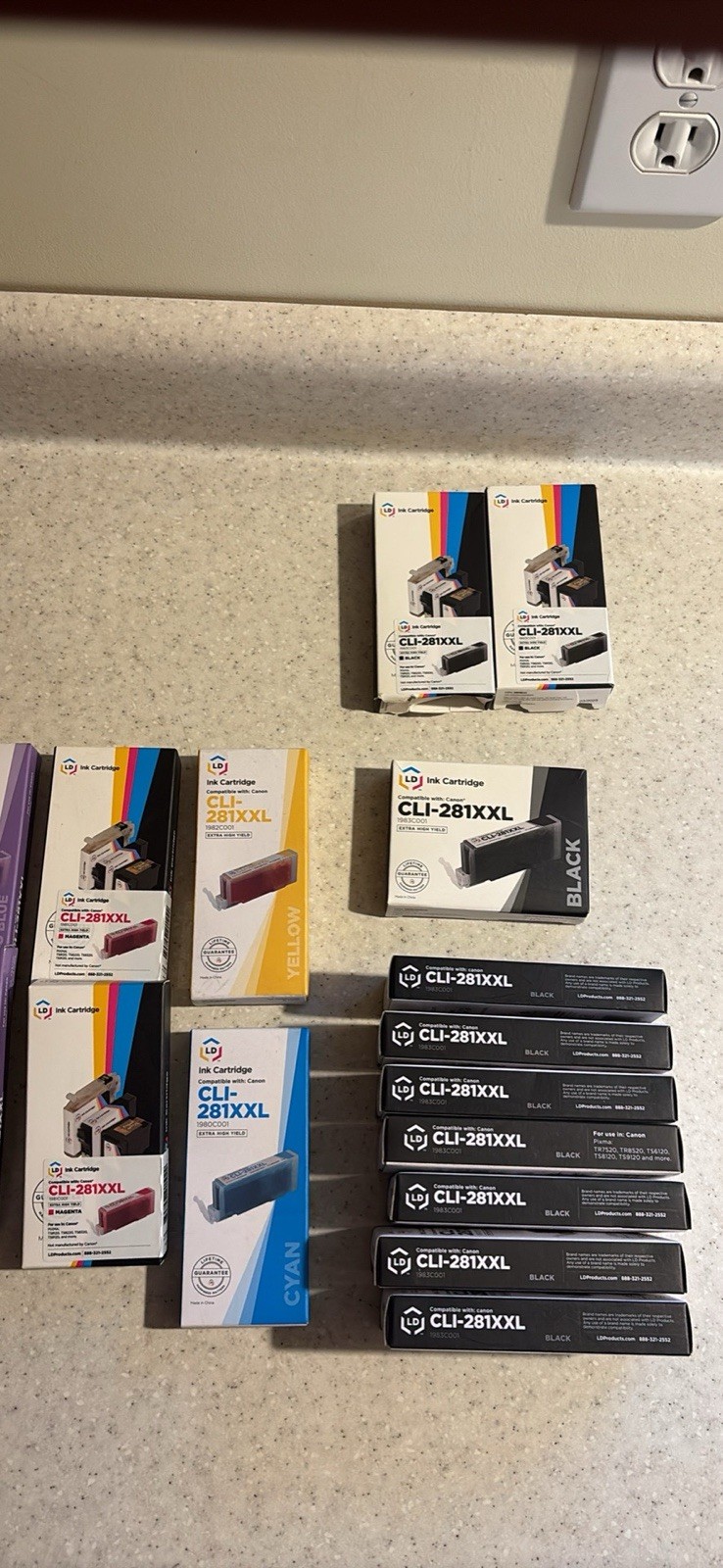 CLI-281XXL Canon Compatible Ink Cartridges/Bundle of 16