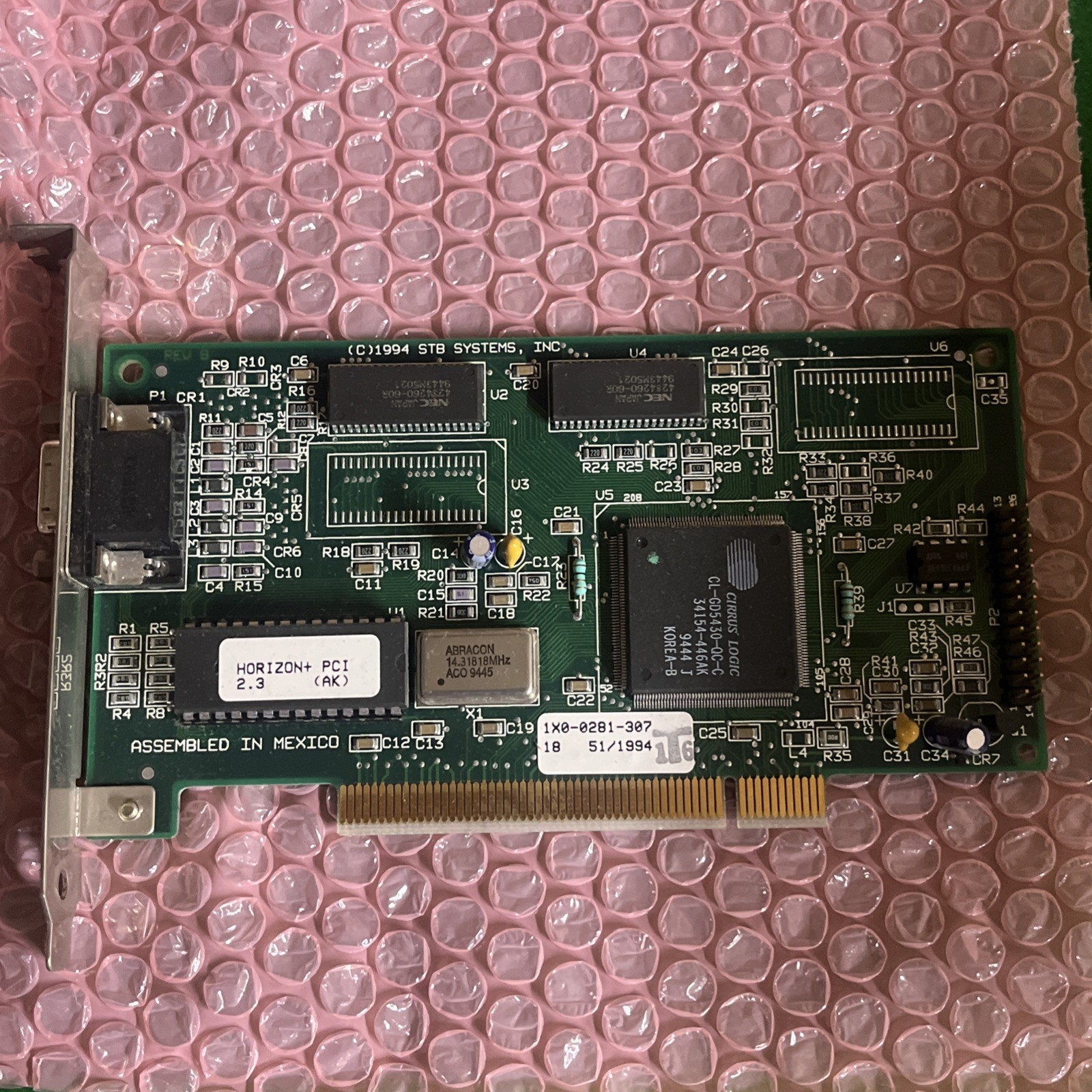 STB Horizon+ 1MB PCI VGA Video Accelerator, V2.3, 1X0-0281-307 @2M2