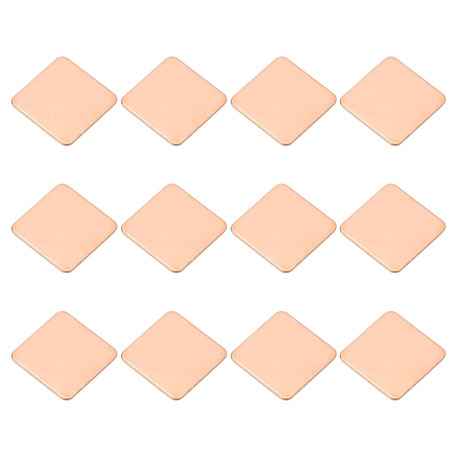12 Pcs Heatsink Copper Pad Shim IC Chipset GPU Thermal Heatsink (15x15x0.6mm)