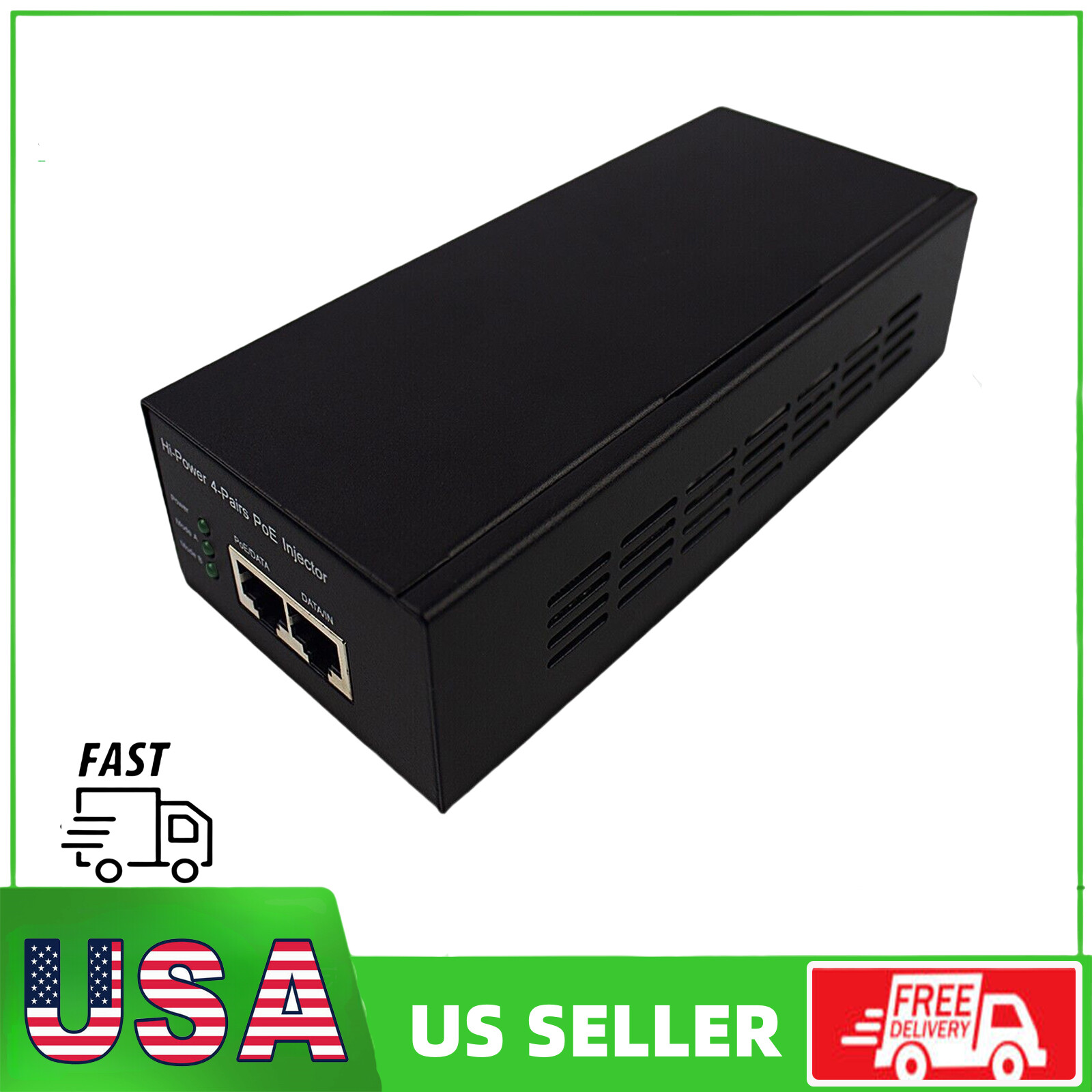 UltraPoE Gigabit PoE Injector PoE Adapter 60W IEEE 802.3af/at for CCTV Camera