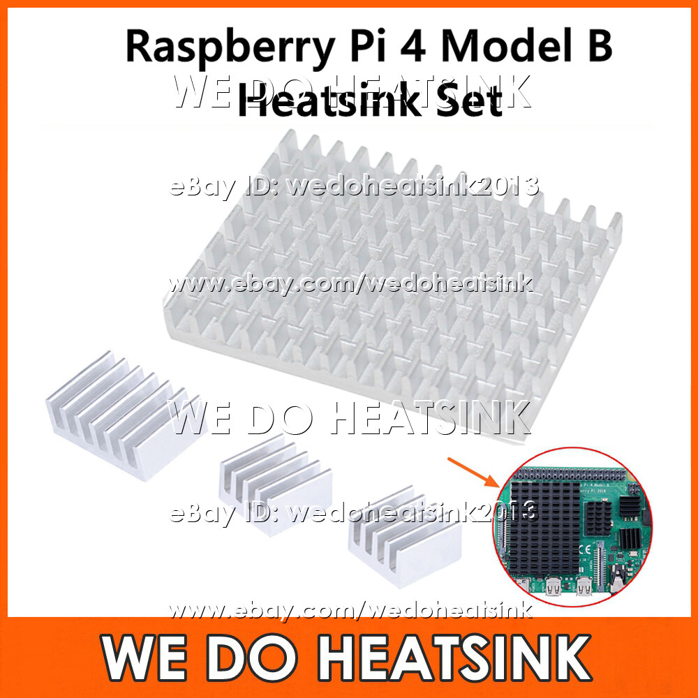 Aluminum 4pcs DIY Raspberry Pi Heatsink Kit Cooling for Raspberry Pi 4 Model B