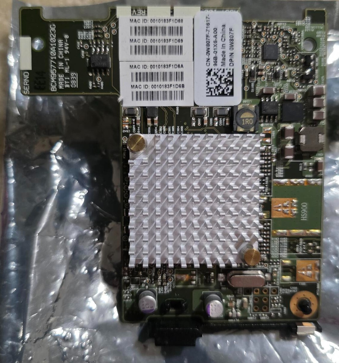 Dell Broadcom Dual port 10Gb BCM957710 Nextreme II Network Card for Blades W807F