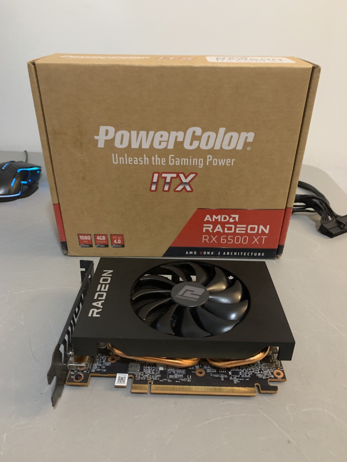 PowerColor AMD Radeon RX 6500 XT ITX 4GB GDDR6 Graphics Card AXRX6500XT 4GBD6-DH