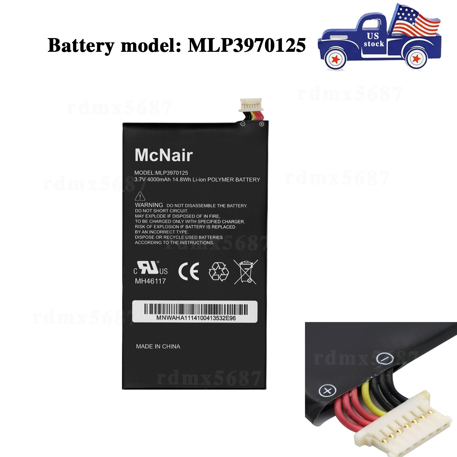 Genuine NEW Battery MLP3970125 For Verizon Ellipsis 7" model QMV7A QMV7B Tablet
