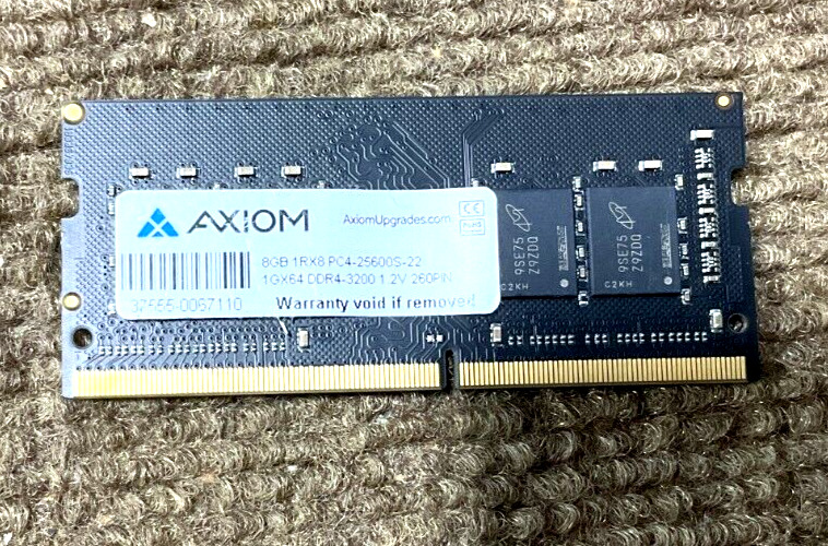 Axiom 8GB 1RX8 PC4-25600S-22 1GX64 DDR4-3200 Memory Ram ✅❤️️✅❤️️✅❤️️