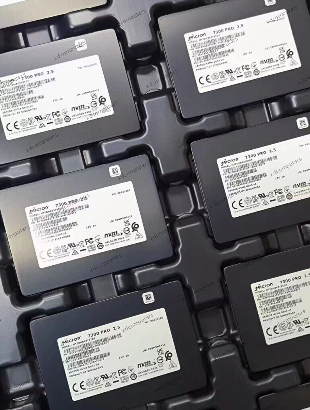 Micron 7300 PRO 3.84TB SSD 2.5" NVMe Solid State Drive MTFDHBE3T8TDF-1AW1ZABYY