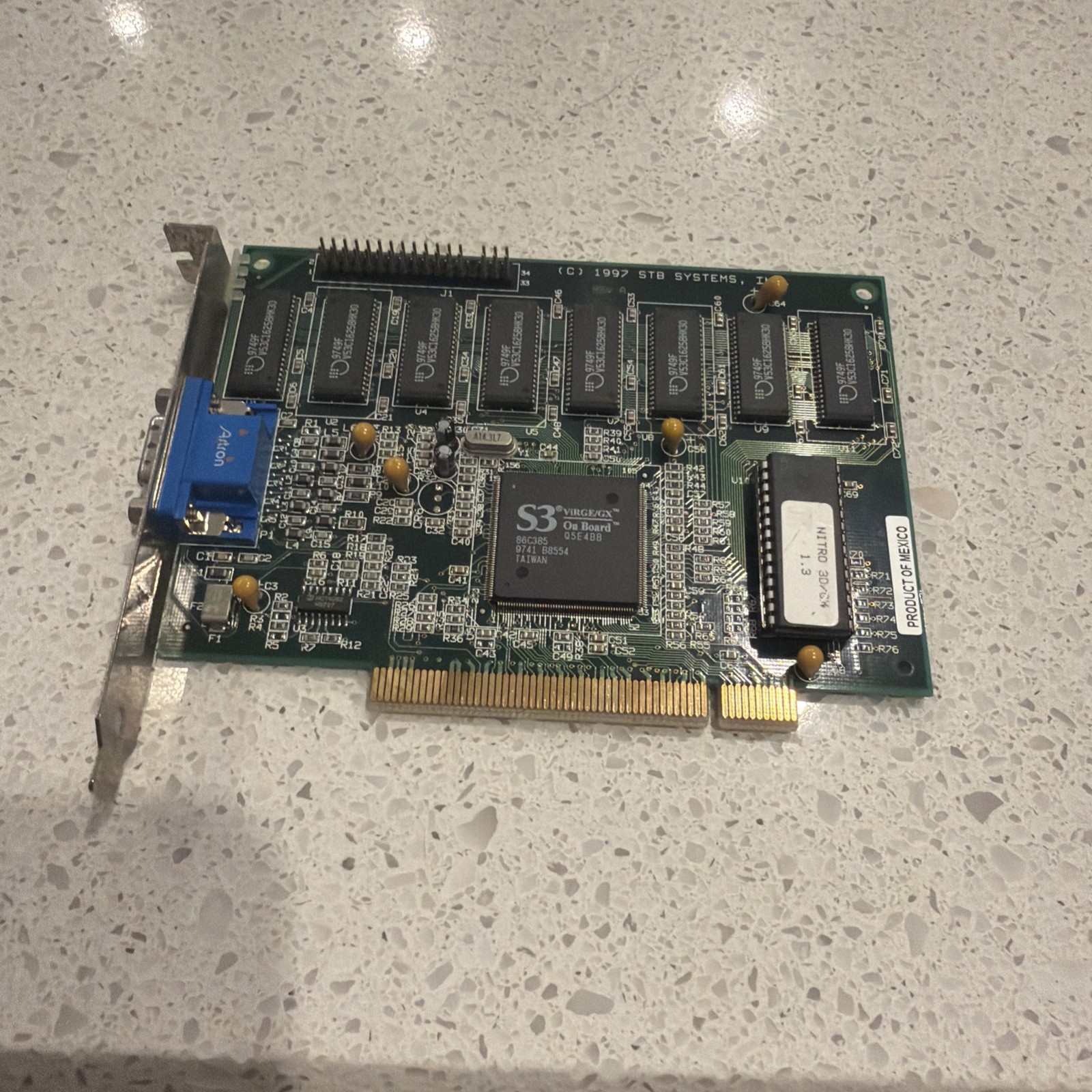 1997 STB Nitro 3D/GX EDO 1.3  VIRGE/GX VGA PCI Video Graphics Card: 1X0-0489-305