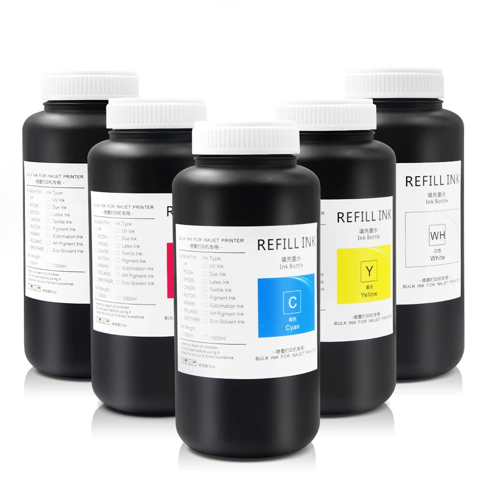 High Quality 5 Colour 250ML/Bottle UV Ink for Plastics for Ricoh 5420 Printer