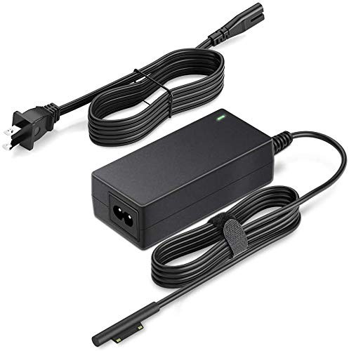 POWSEED Surface Pro Charger for 4 3, 10ft Extra Long Cord, Black