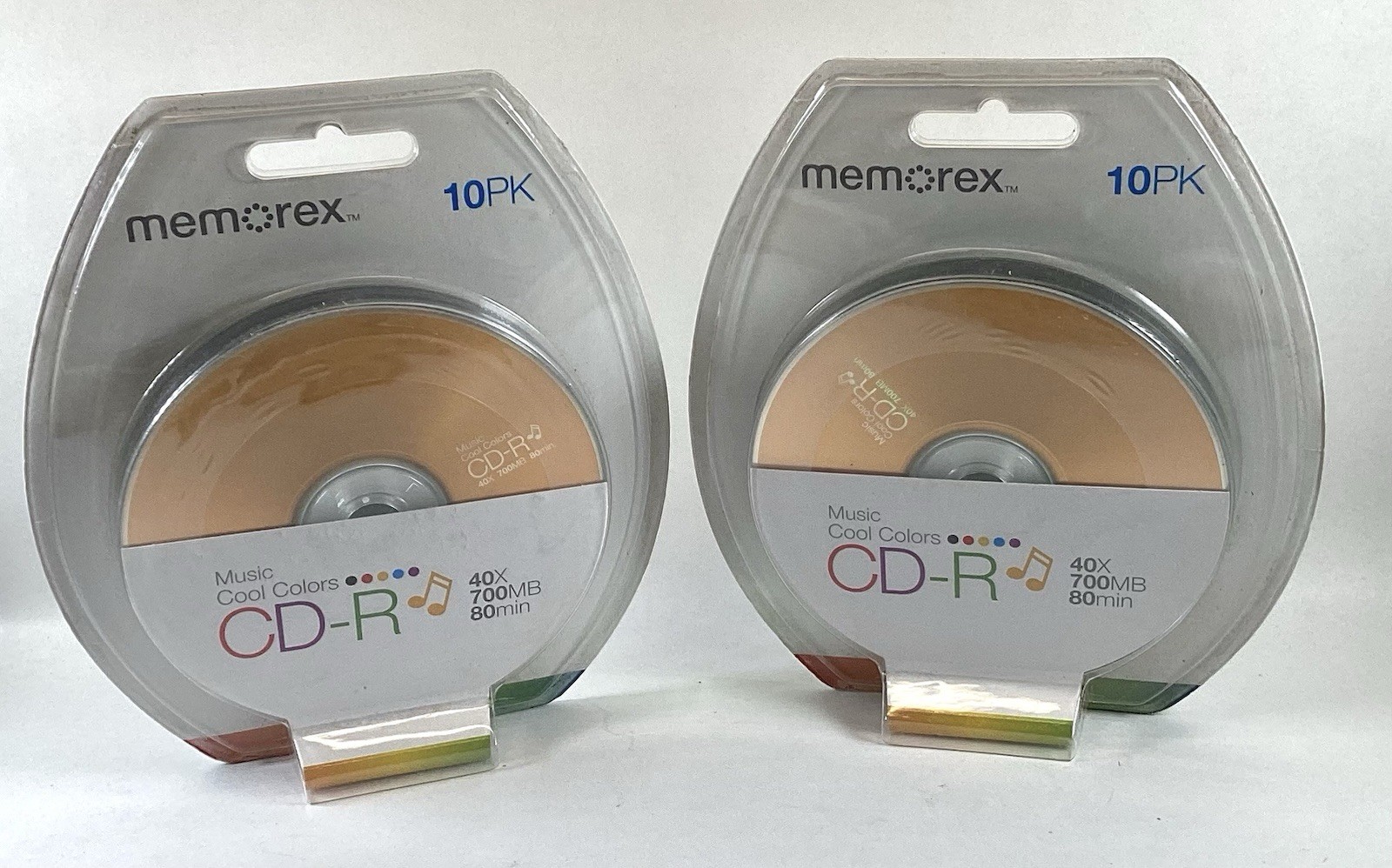 2 New Unopened 10 Packs Memorex 700MB CD-Rs 40X 80min
