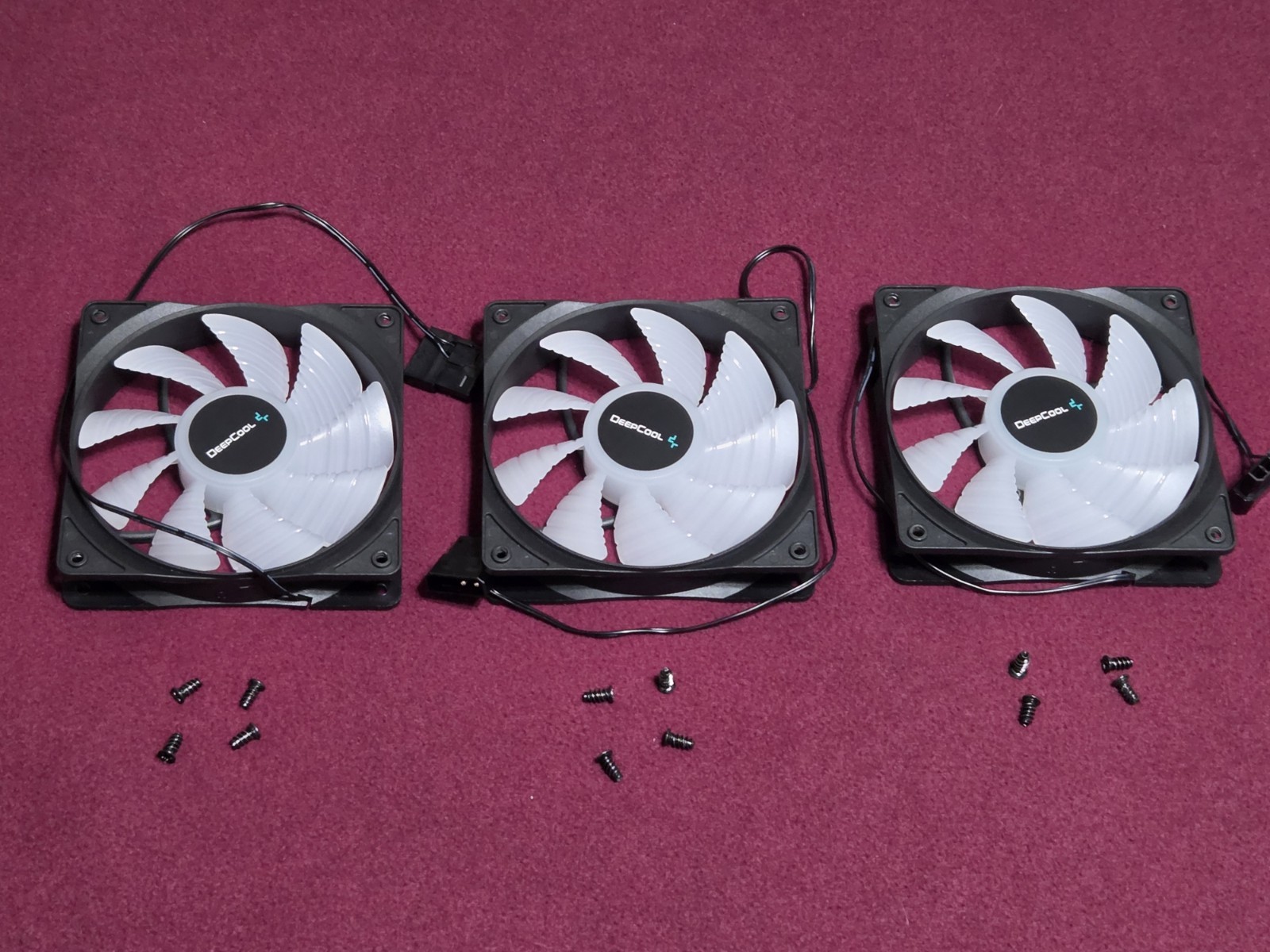 Deepcool 120mm Color LED Desktop PC Case Fan 3 Pack RF 120FS Molex Only Untested