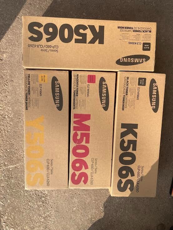 NEW  4 X Genuine CLP-680nd Color Toner CLT-M506S CLT-K506S CLT-Y506S