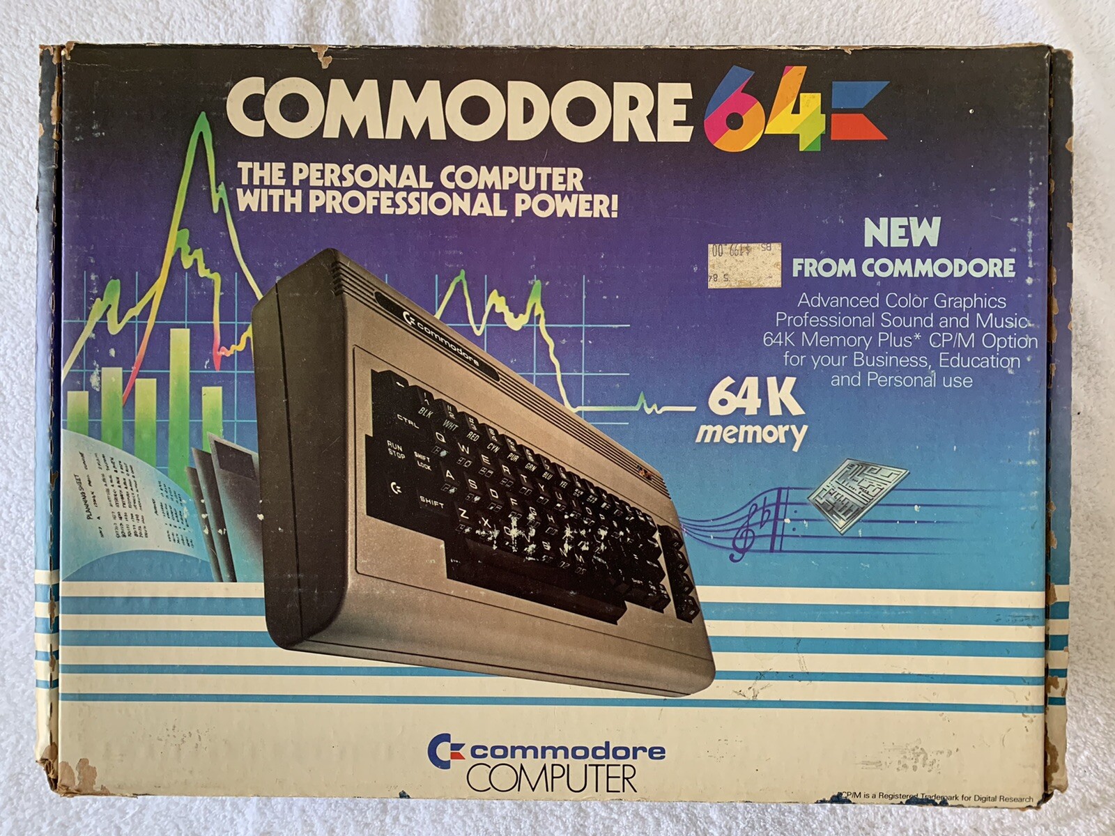 TESTED COMMODORE 64 KEYBOARD  ORIGINAL BOX & POWER CORD & USER GUIDE - MANUALS