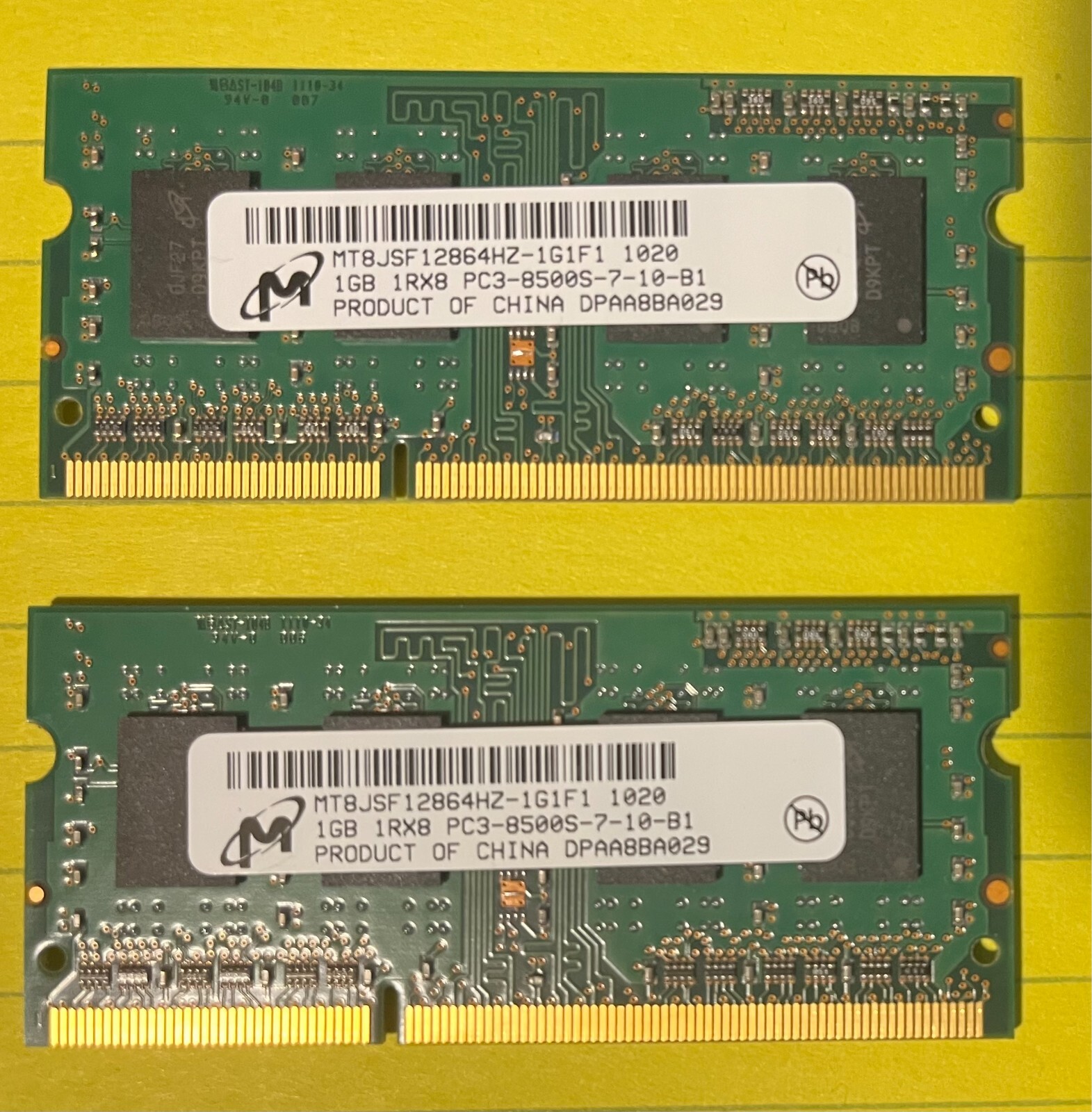 Genuine Apple Memory For iMac MacBook Mac Mini Micron 2GB DDR3 1066MHZ PC38500S