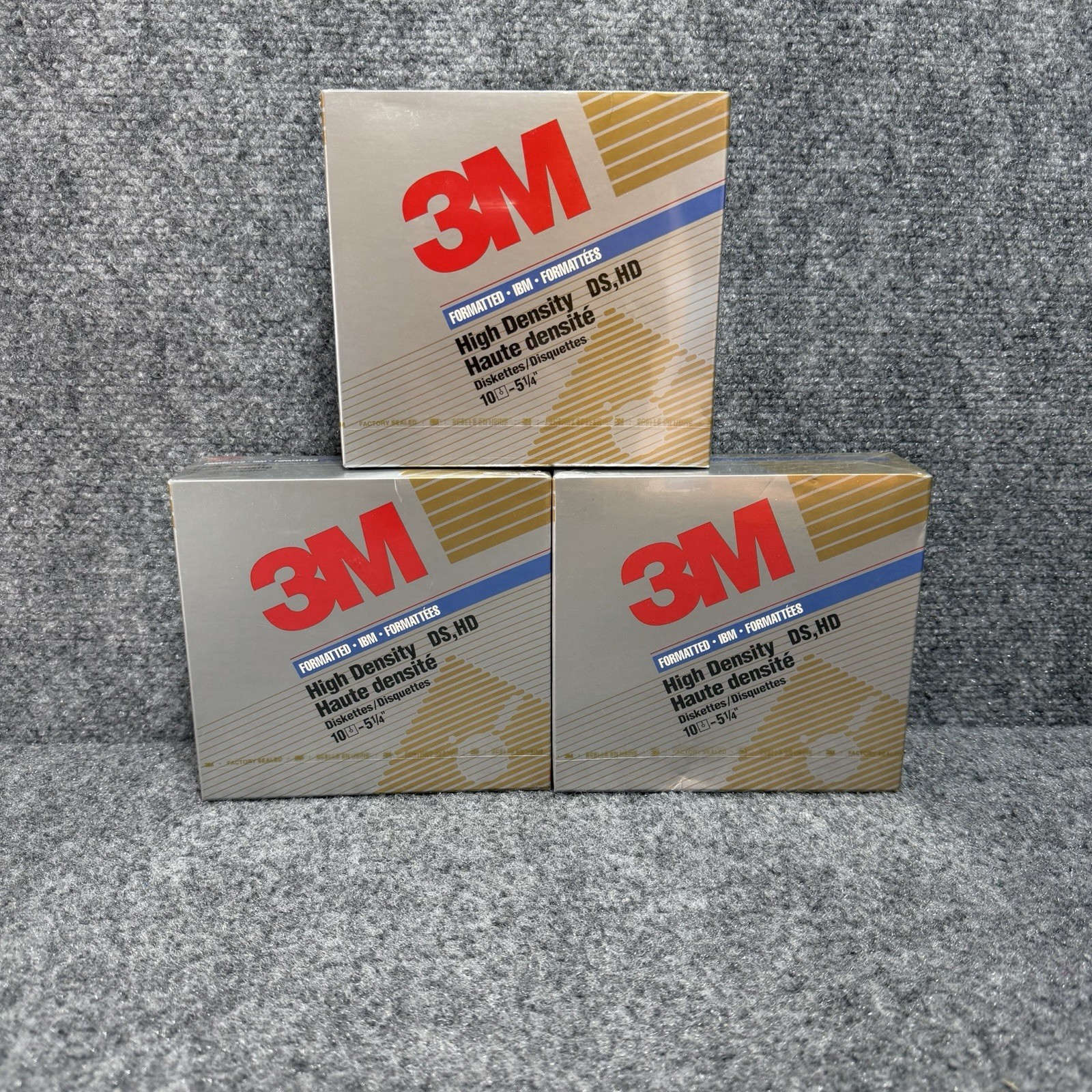 3M High Density 3.5" Diskettes 10 Pack IBM Formatted DS HD Floppy Disk Lot Of 3