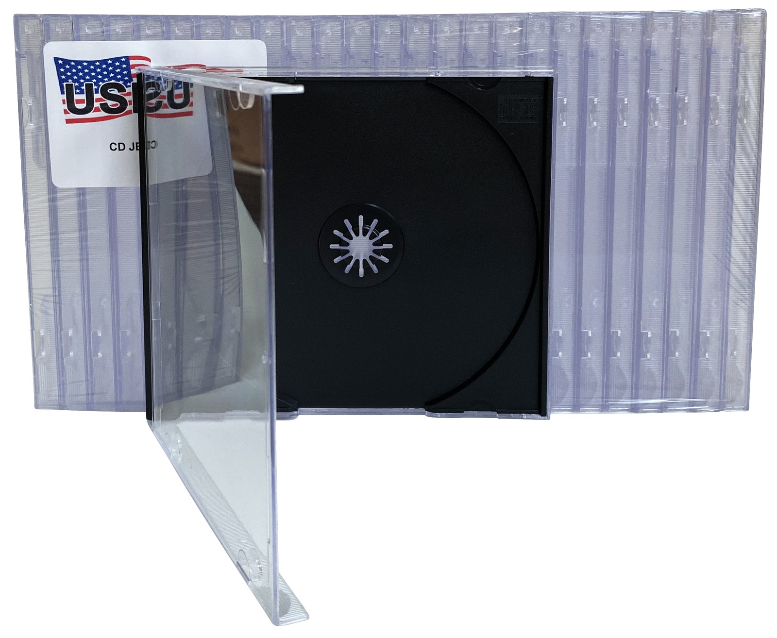 100 USDISC CD Jewel Cases Standard 10.4mm, Single 1 Disc (Black) Lot