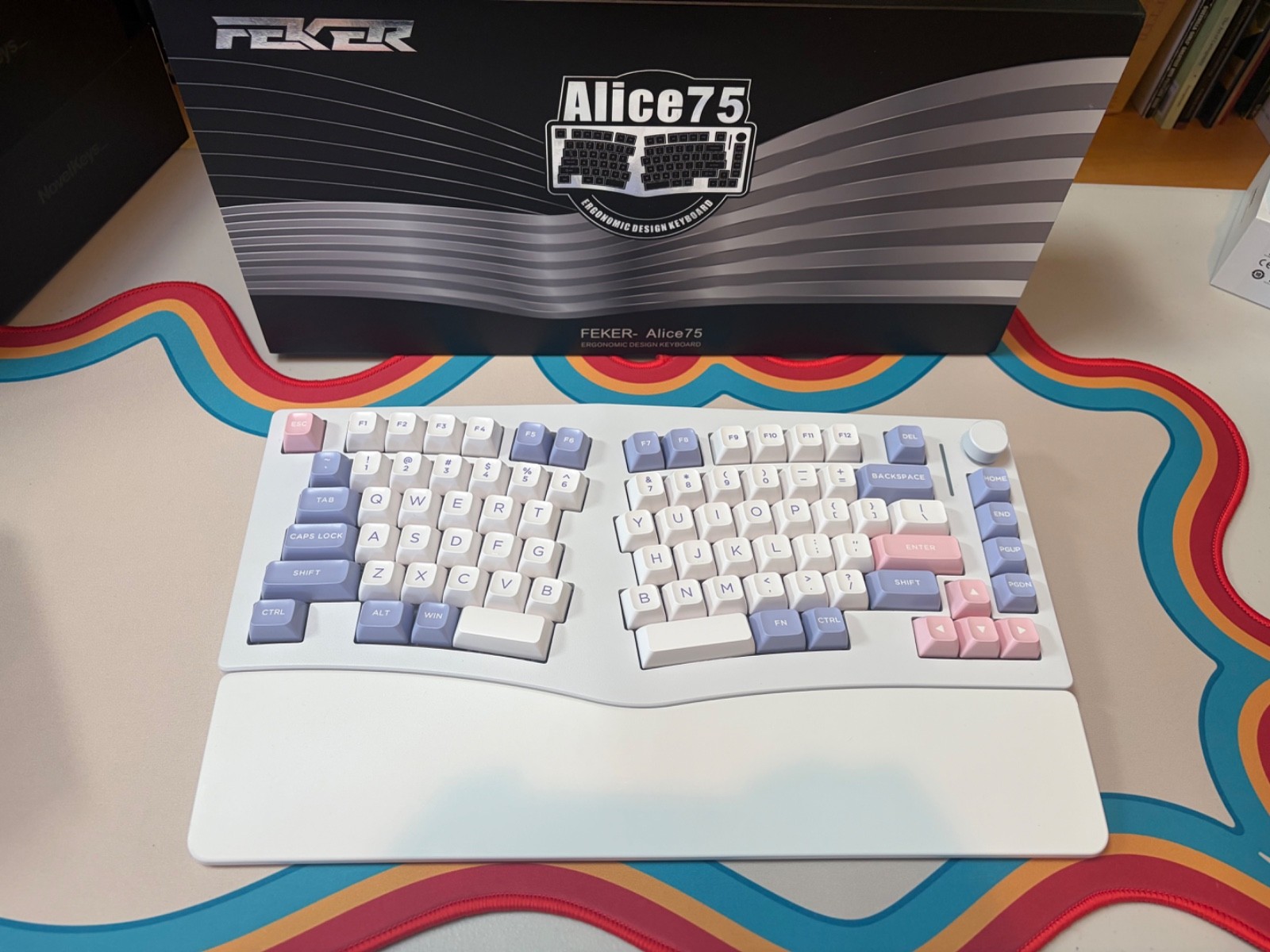 Feker Alice 75 Keyboard, Aluminum Ergonomic, Mechanical Custom Wireless Keyboard