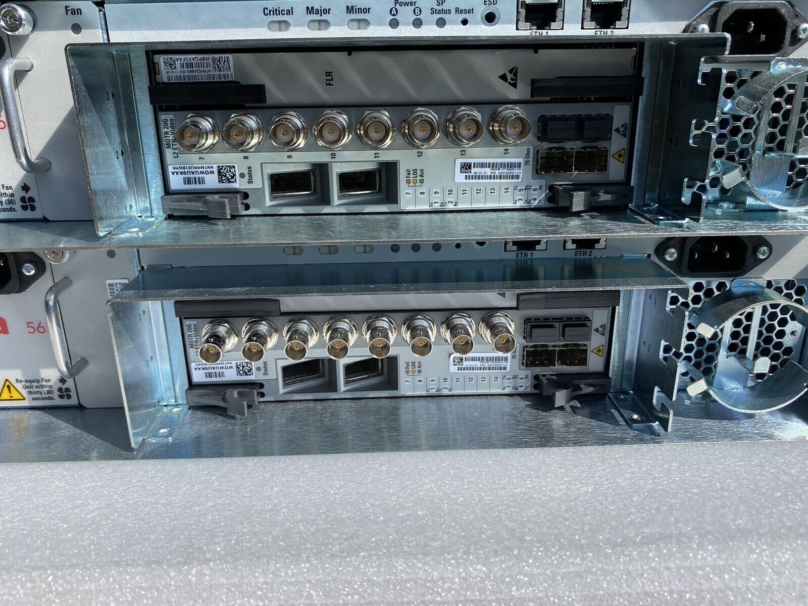 CIENA 565 with NTLW23DAE5 MOTR 20G L2 ETH Video module OM5100