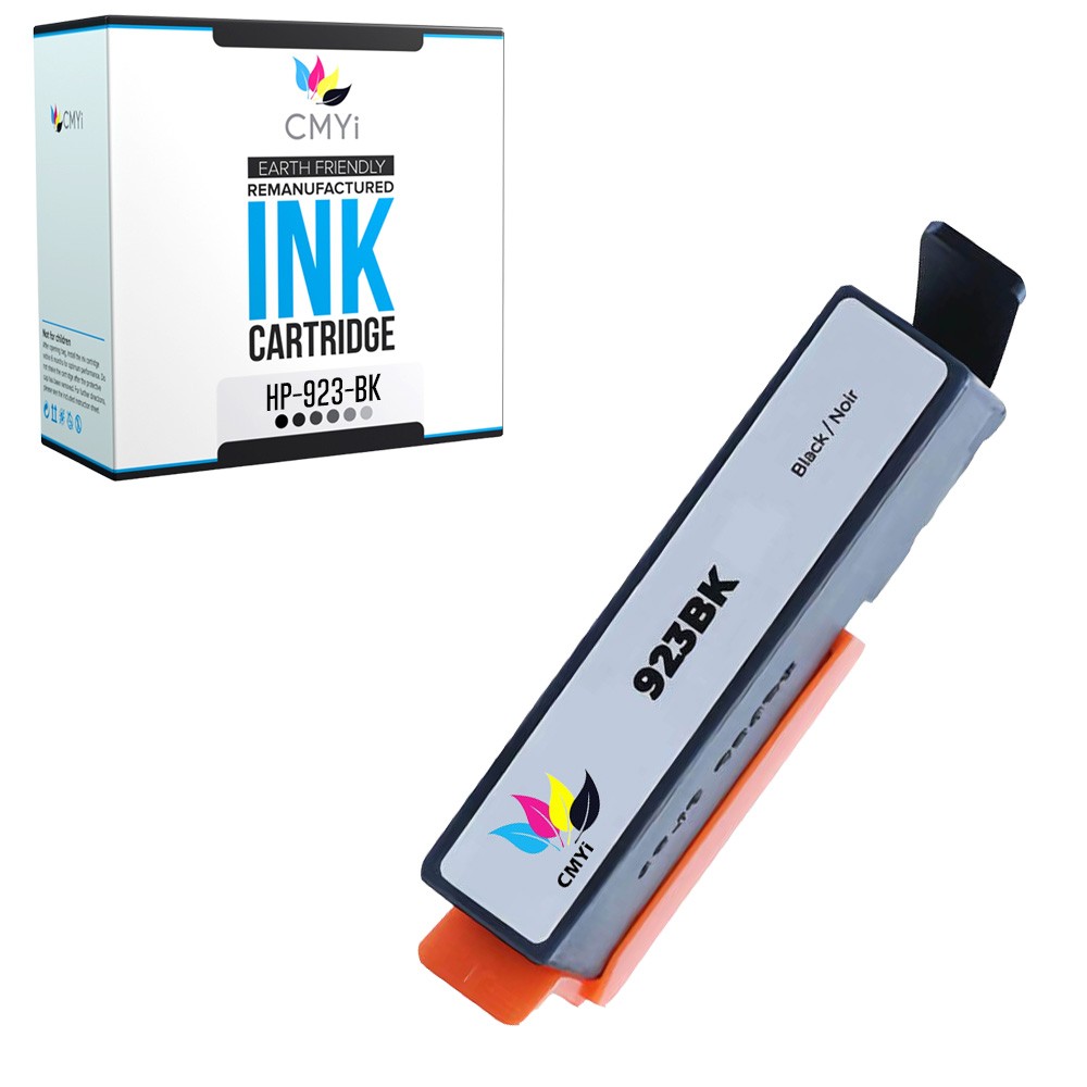 CMYi 1PK Compatible 923 Black Ink Cartridge for HP OfficeJet Pro 8122e, 8135e
