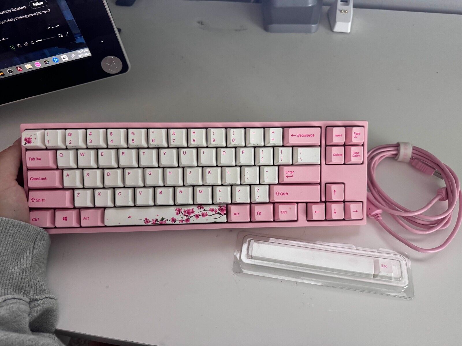 Varmilo Ducky x MIYA Sakura R2 Pink LED 65% Double Shot PBT Mechanical Keyboard