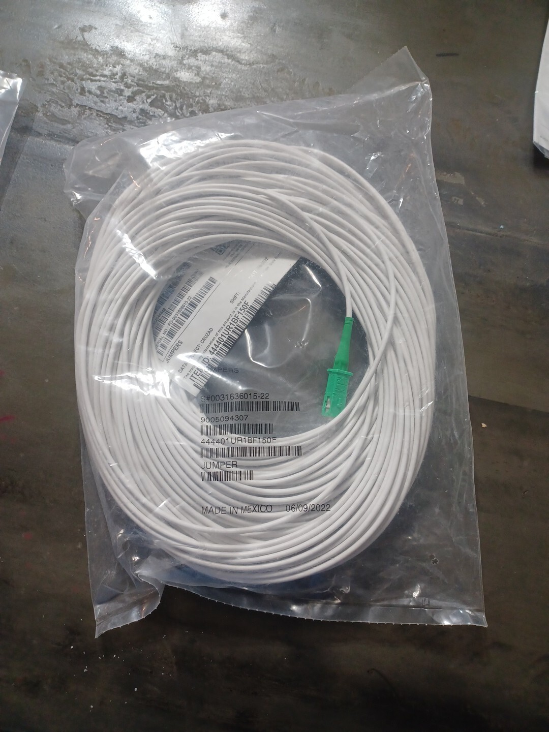 CORNING OPTICAL JUMPER SCAPC SIMPLEX SM 150FT 444401UR1BF150F