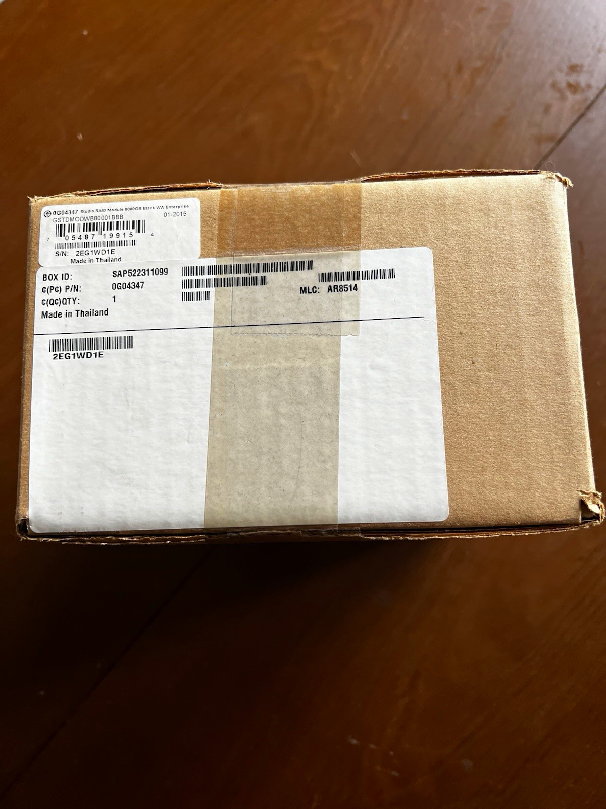 G-Technology Western Digital 8TB Studio RAID Module Part number: 0G04347