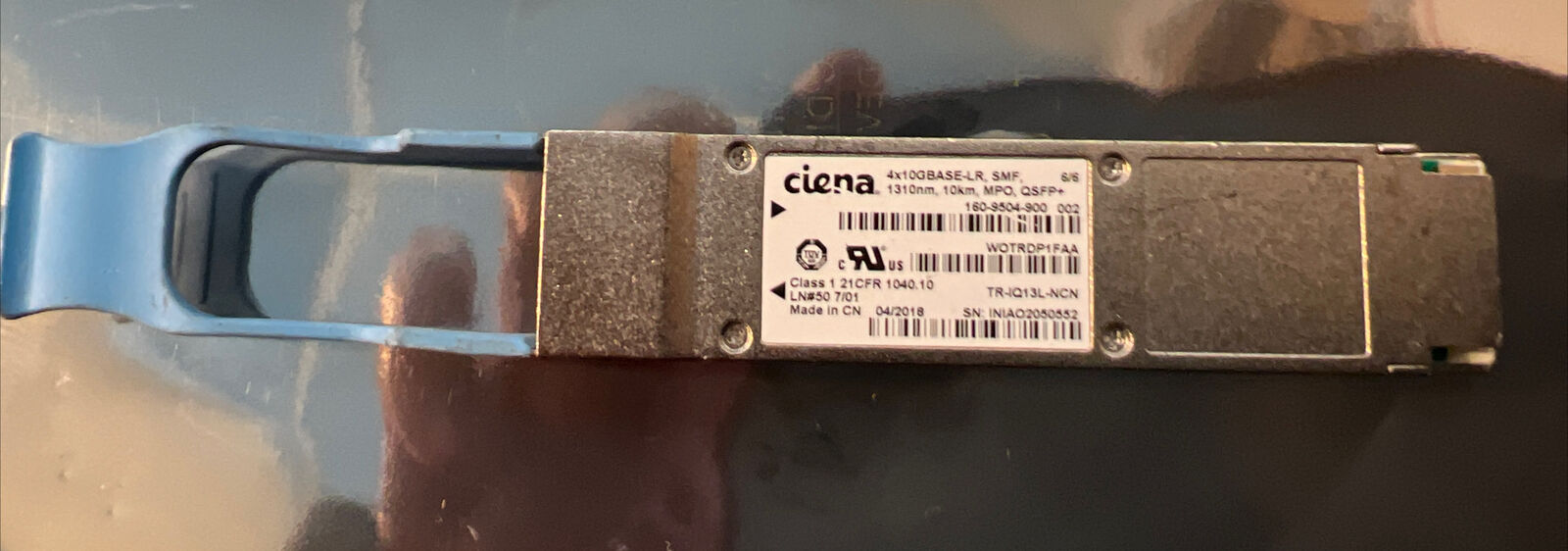 Ciena 160-9504-900 002  QSFP+, 4x10GBASE-LR, SMF, 1310nm, 10km, MPO WOTRDP1FAA