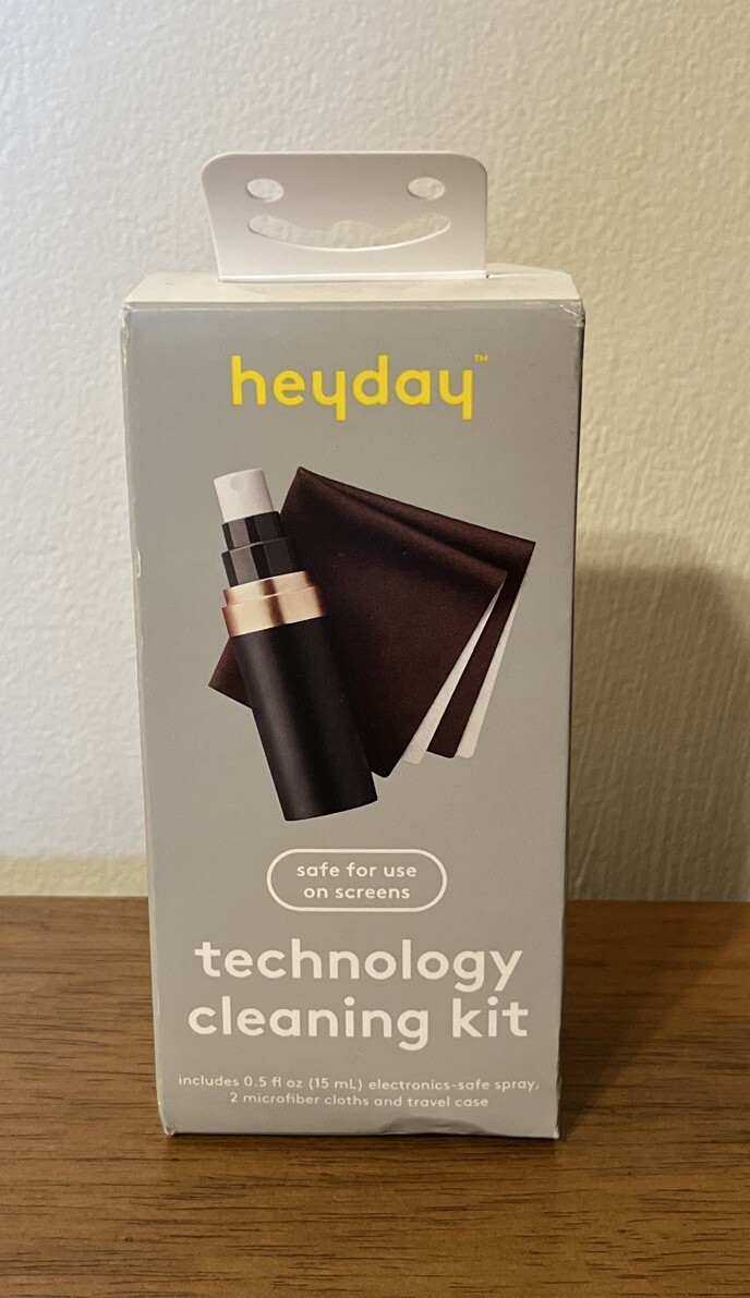 Technology Cleaning Kit Heyday - 15ml Spray + 2 Cloths + Travel Case