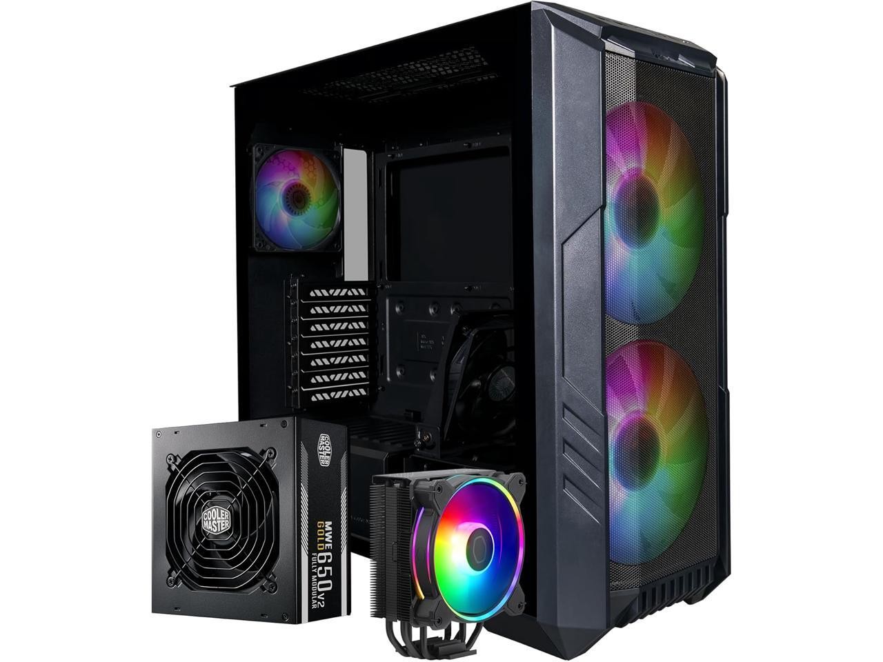 Cooler Master HAF 500 High-Airflow Mid-Tower ATX Gaming Case + Hyper 212 Halo