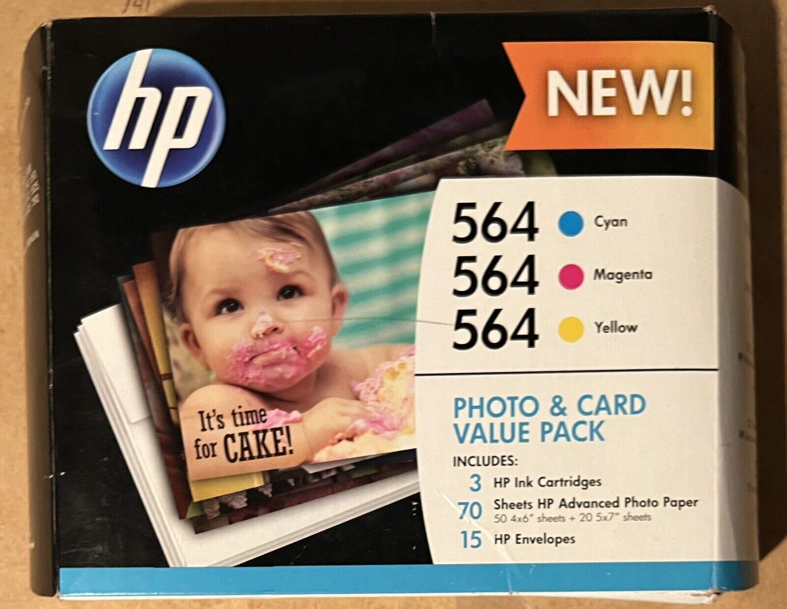 HP 564 Cyan/Magenta/Yellow Photo & Card Value Pack (3 Ink Cartridges)