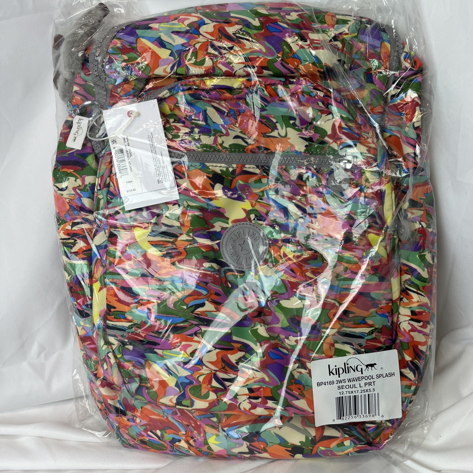NWT Kipling Seoul Wavepool Splash Laptop School Backpack BP4169