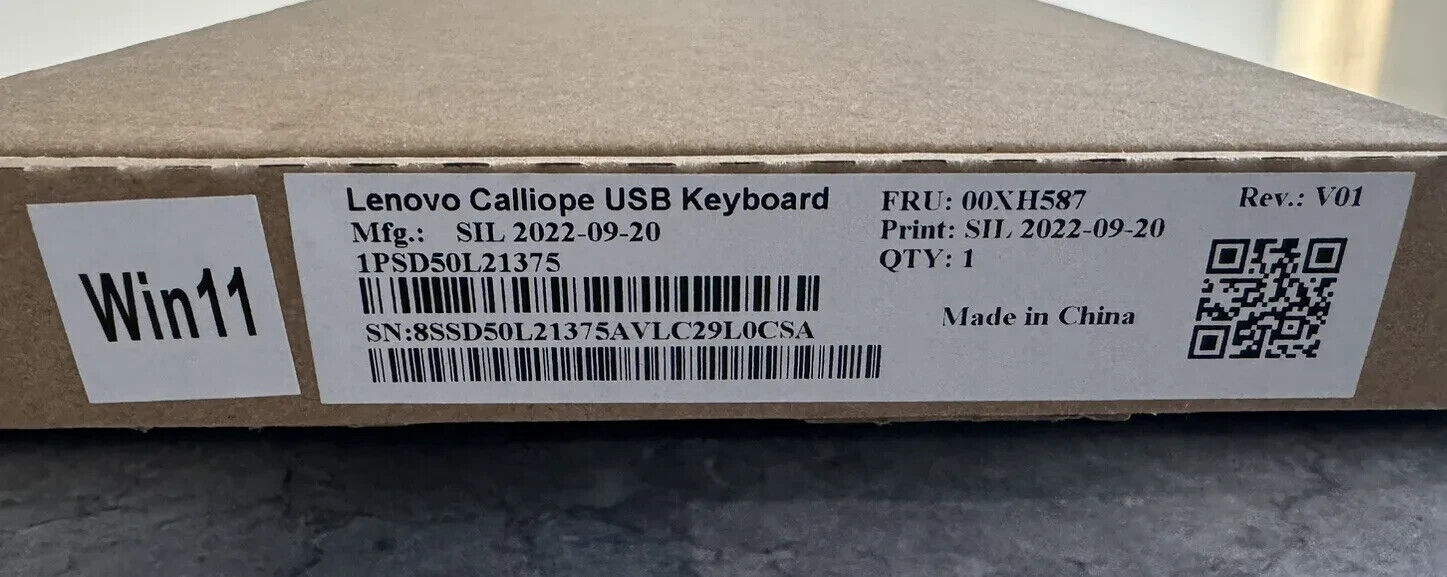 Lot of 34 New Lenovo 00XH587 Calliope Black Wired USB Desktop Keyboard NEW