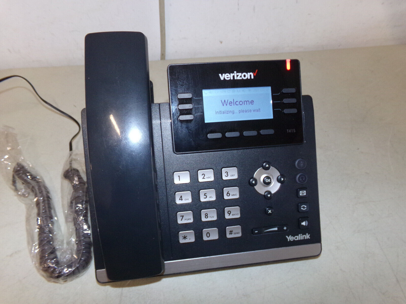 YEALINK SIP-T41S  IP BUSINESS PHONE VERIZON LOGO WITH POWER SUPPLY  RESET