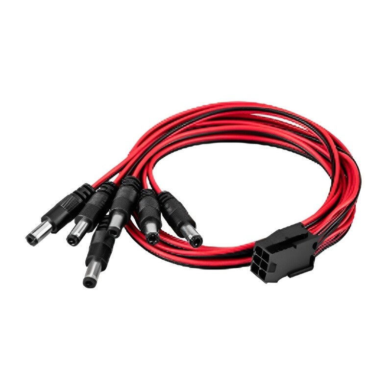 Durable 6PIN to DC5525 5521 Power Cable Graphics Cards Extension Adapter