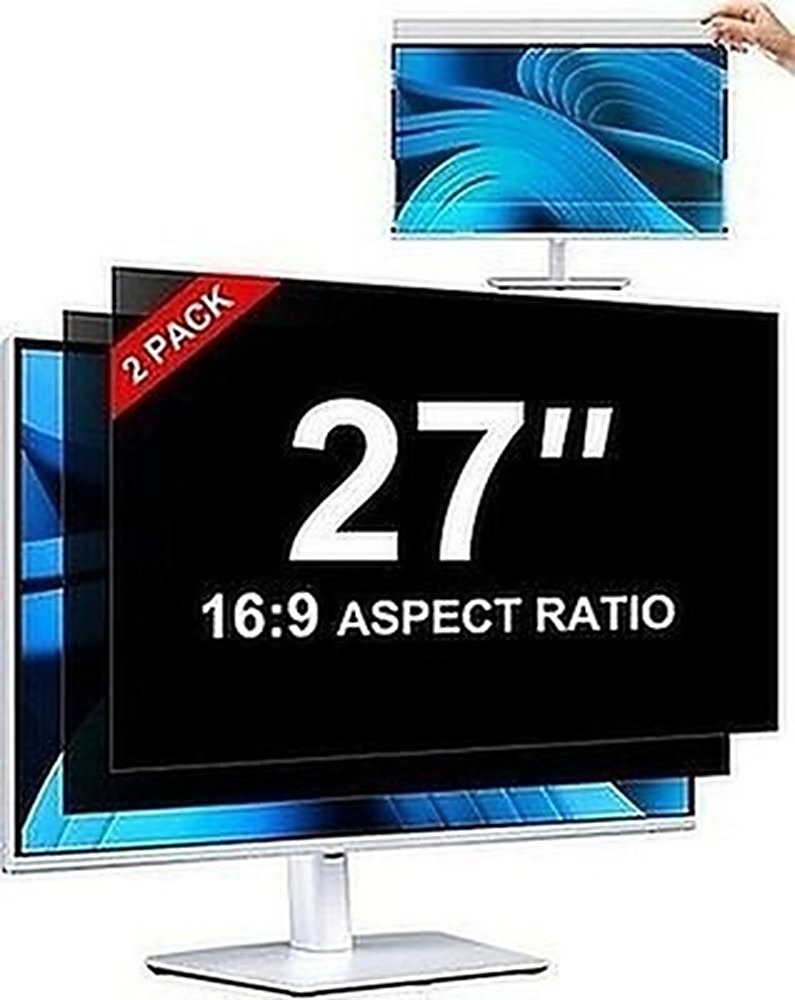 27 Inch Privacy Screen Filter 2-Pack ZOEGAA 16:9 Anti Blue Light #R049