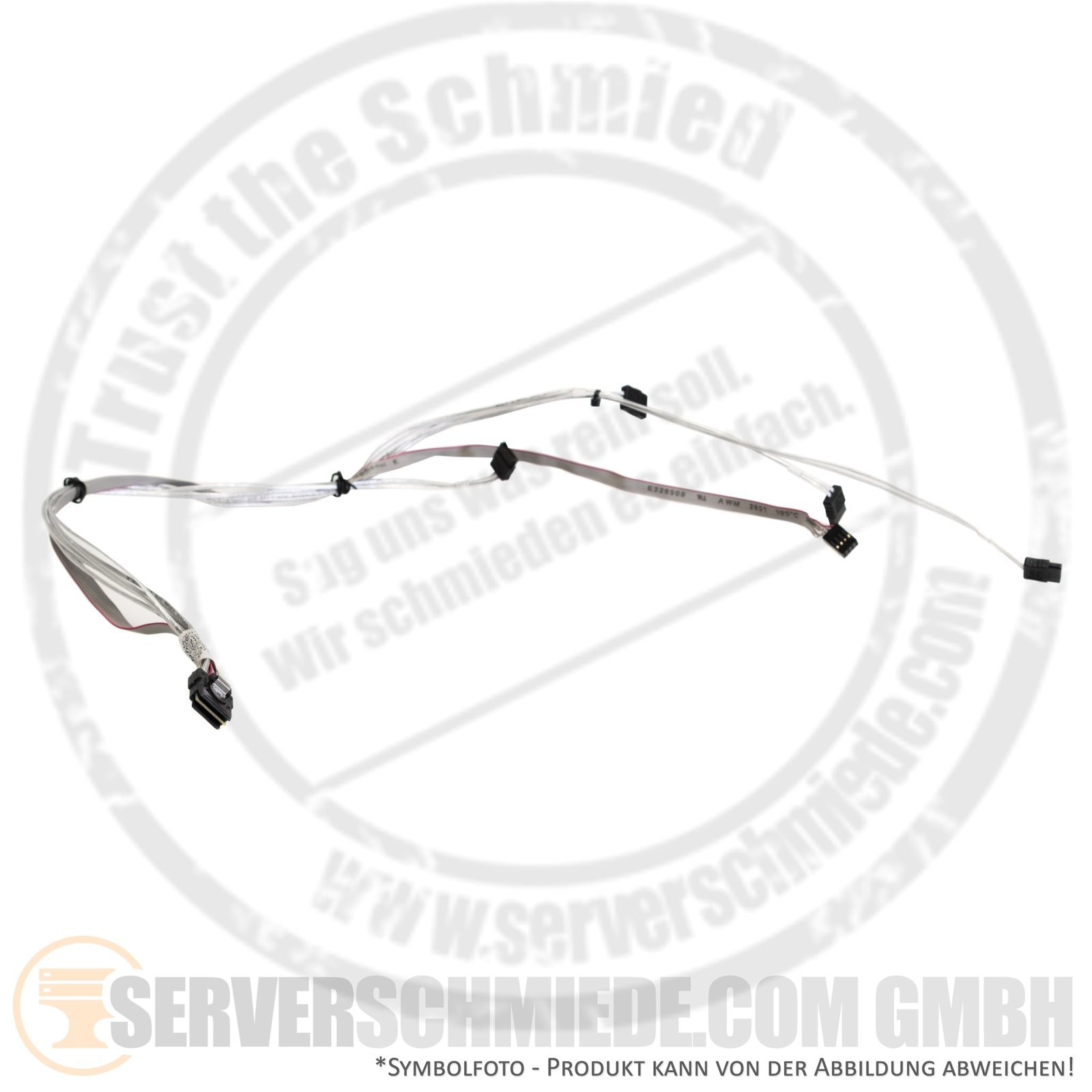 Supermicro 45 / 75cm SAS SATA Cable 1x SFF-8087 Straight to 4x SATA Straight + 1x 8-