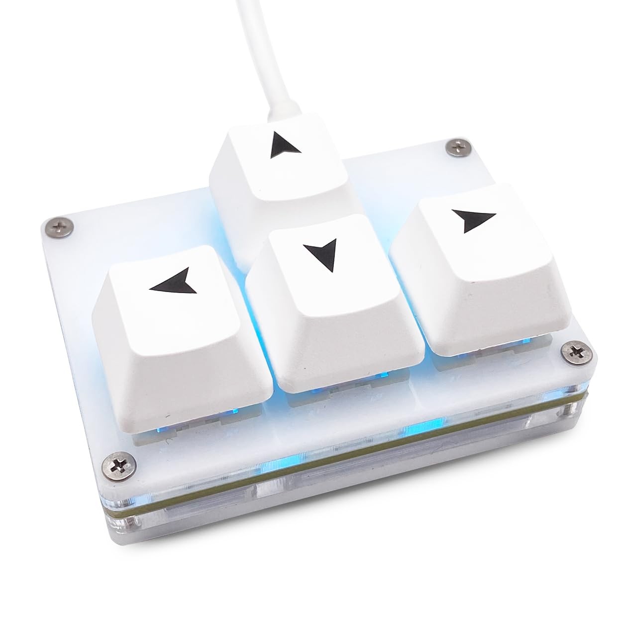 BTXETUEL Mini 4Key Keyboard WASD Arrow Key Keycaps OneHanded Mechanical Gamin...