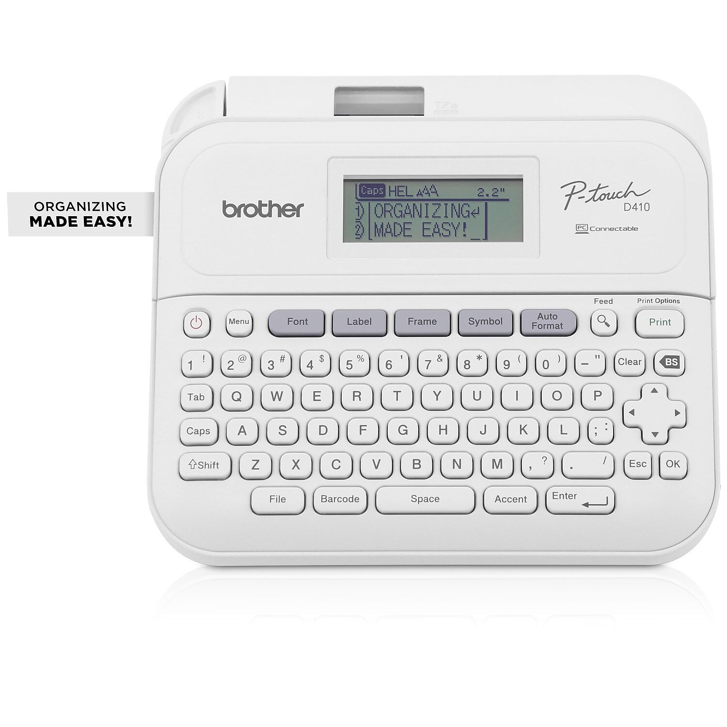 Brother P-touch Desktop Non-Thermal Label Maker White (PT-D410) PTD410