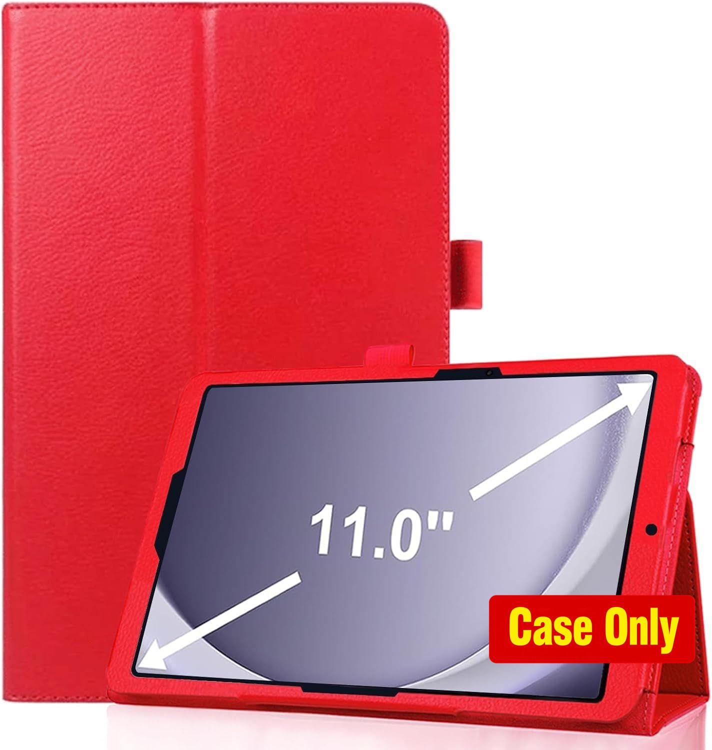 Slim Protective Stand Cover Case for 11 Inch Galaxy Tab A9 Plus 2023, Red