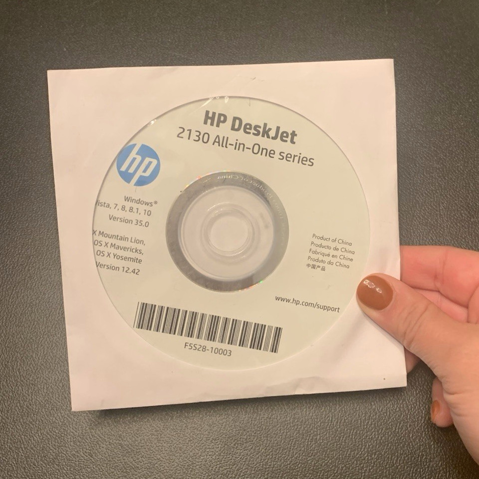 HP DeskJet 2130 All-in-One Windows Driver/Software Installation CD FS528-10003