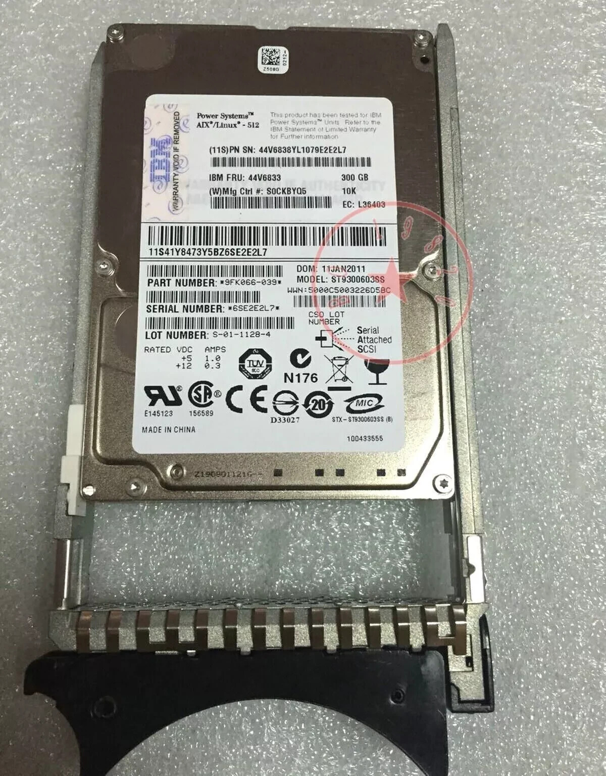 New IBM 44V6833 44V6831 300GB 10K RPM SAS SFF (AIX) pSeries HDD HARD DRIVE