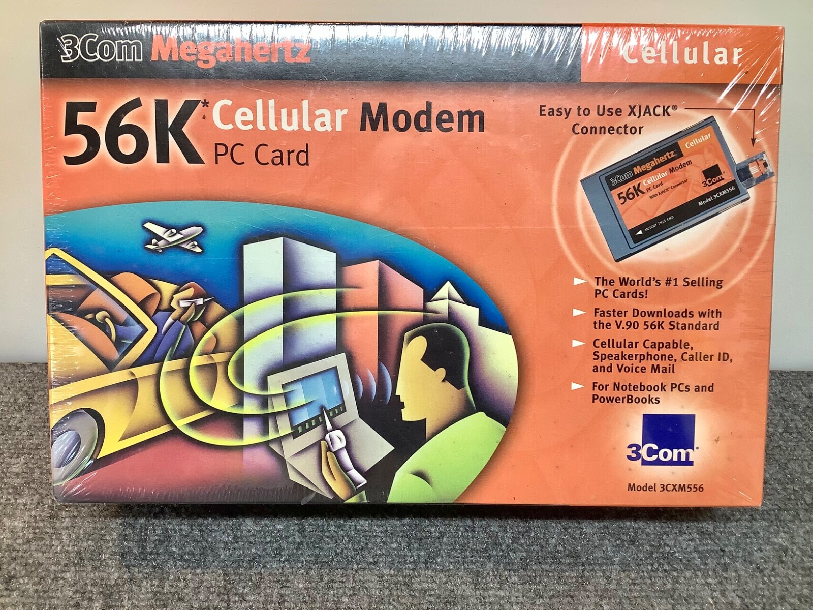 3Com Megahertz 56K Cellular Modem PC Card NEW IN BOX old school NOS vintage GD