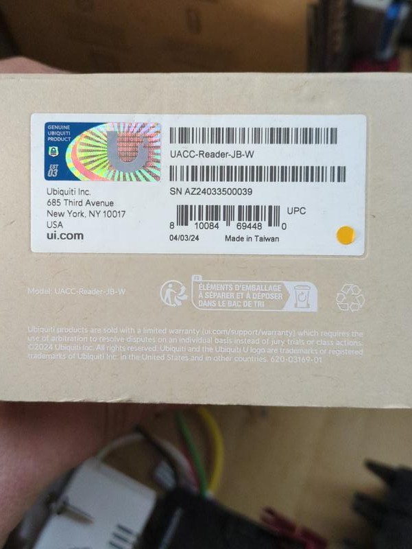 Ubiquiti UACC-Reader-JB-W UniFi Access JB Reader White NEW SEALED