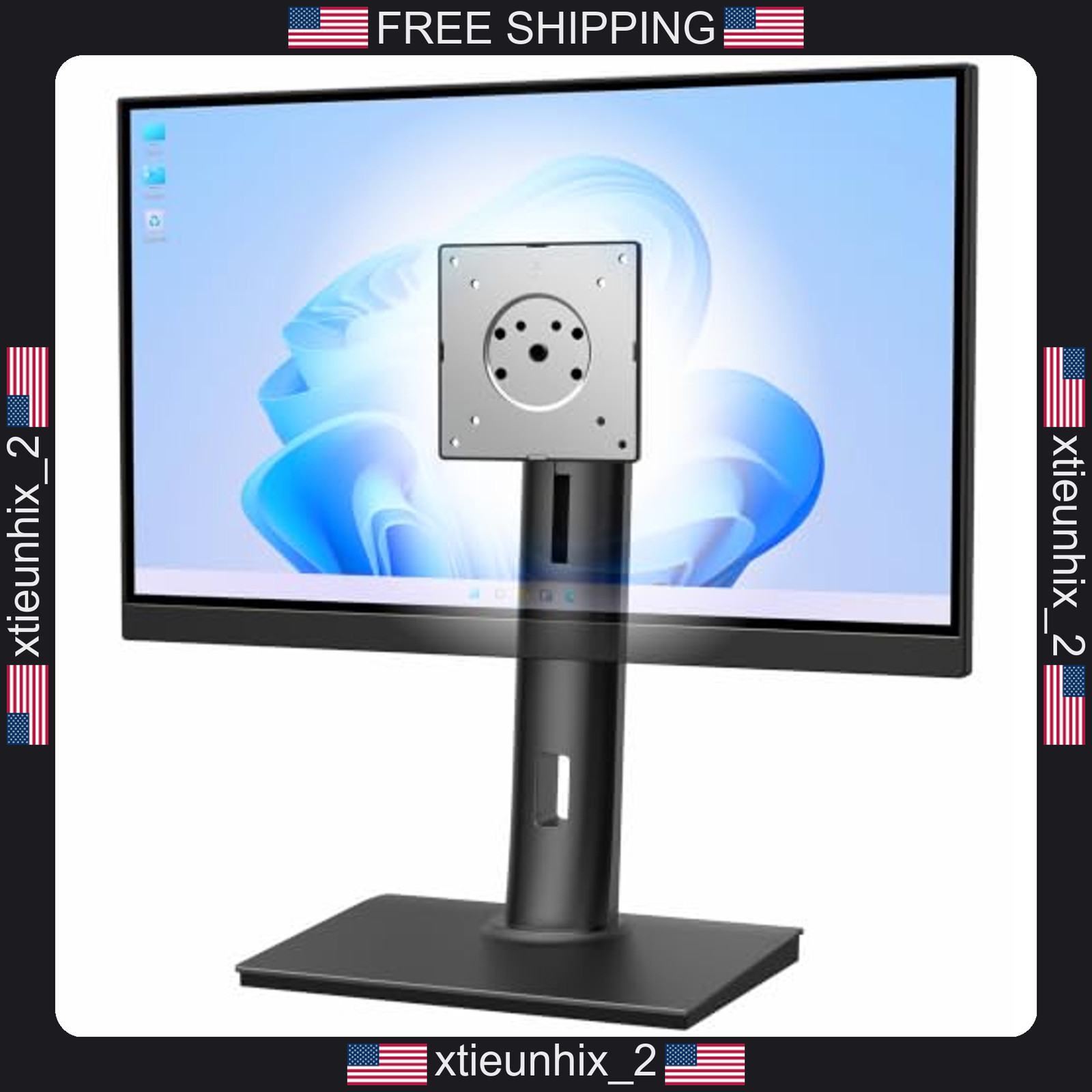 VESA Monitor Stand for 21-24 inch Screens, Adjustable Height & Tilt