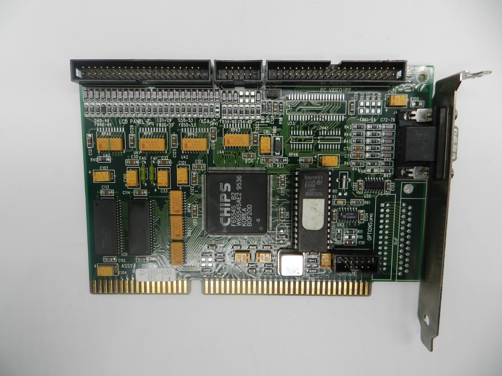 DOLCH COMPUTER SYSTEMS PAC 62 21-1001-0150 ISA VIDEO GARPHICS BOARD 22-0E01-0030