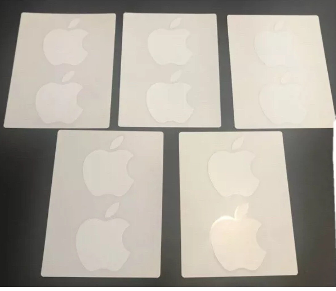 Lot 10  Authentic Apple White Logo Sticker Decal  iphone, iPad Or Anywhere.