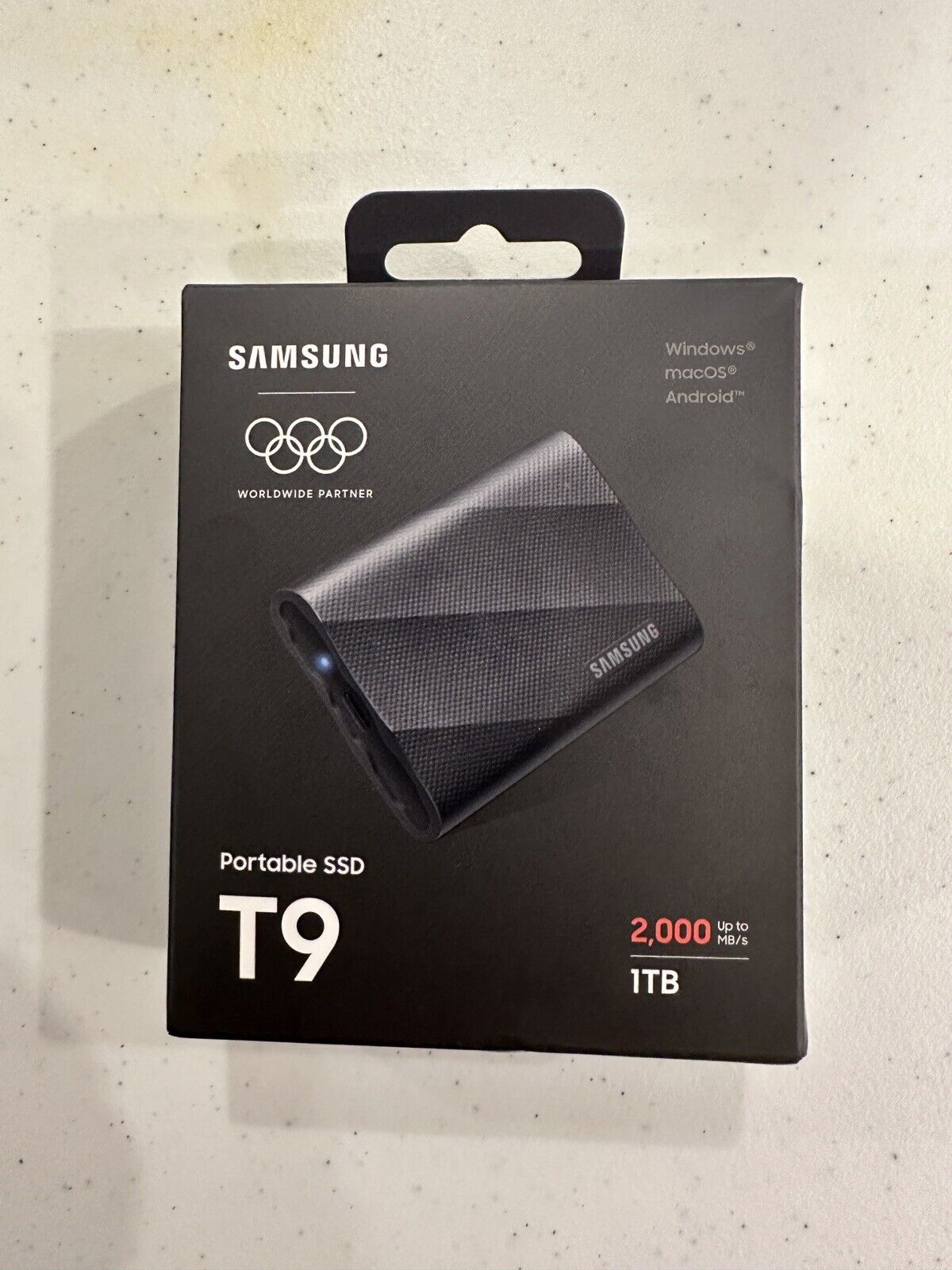 Samsung T9 1TB USB-A Portable External SSD - Black (MU-PG1T0B/AM)