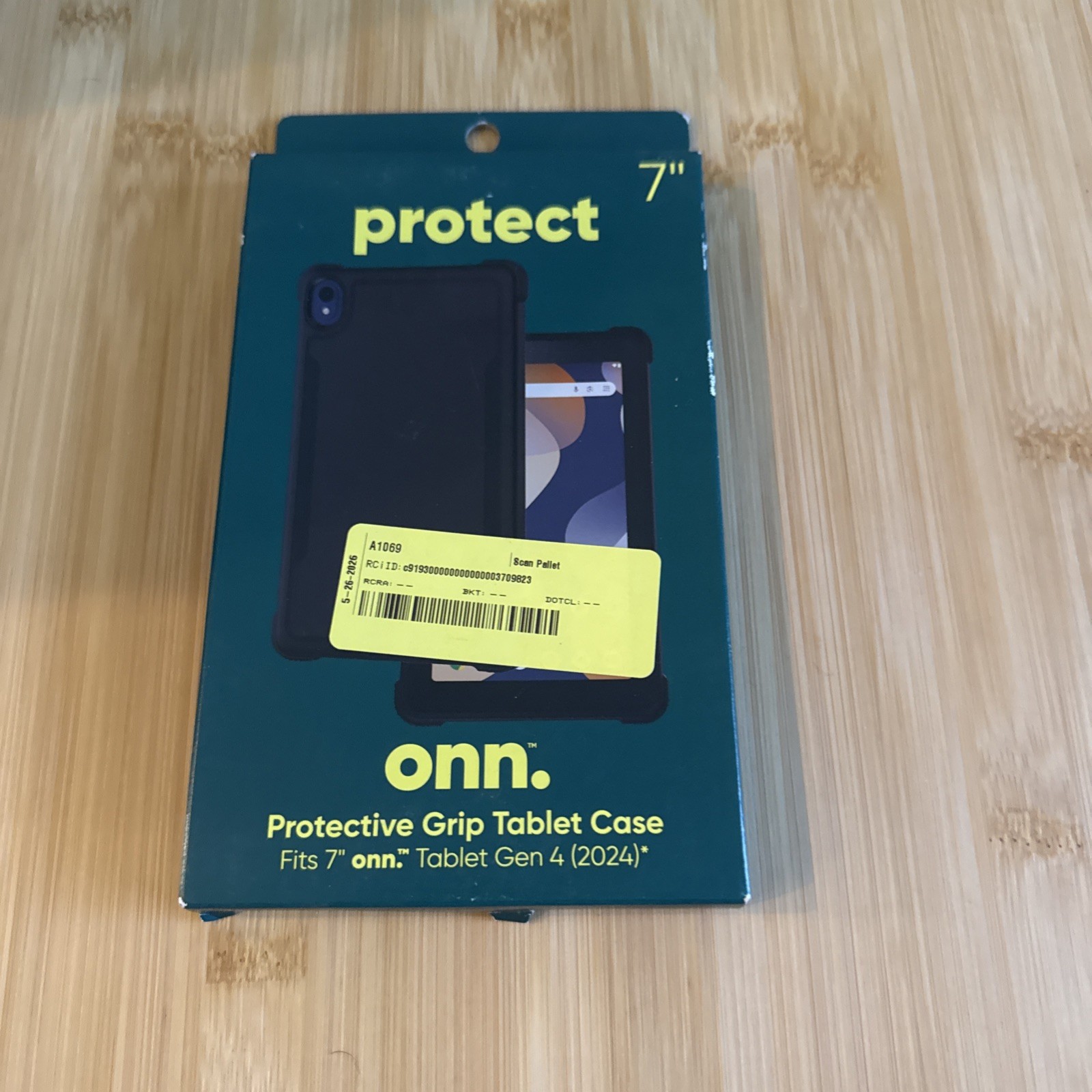 ONN Protective Grip Tablet Case for 7" Tablet Gen 4 2024, Black, Shock Absorbing